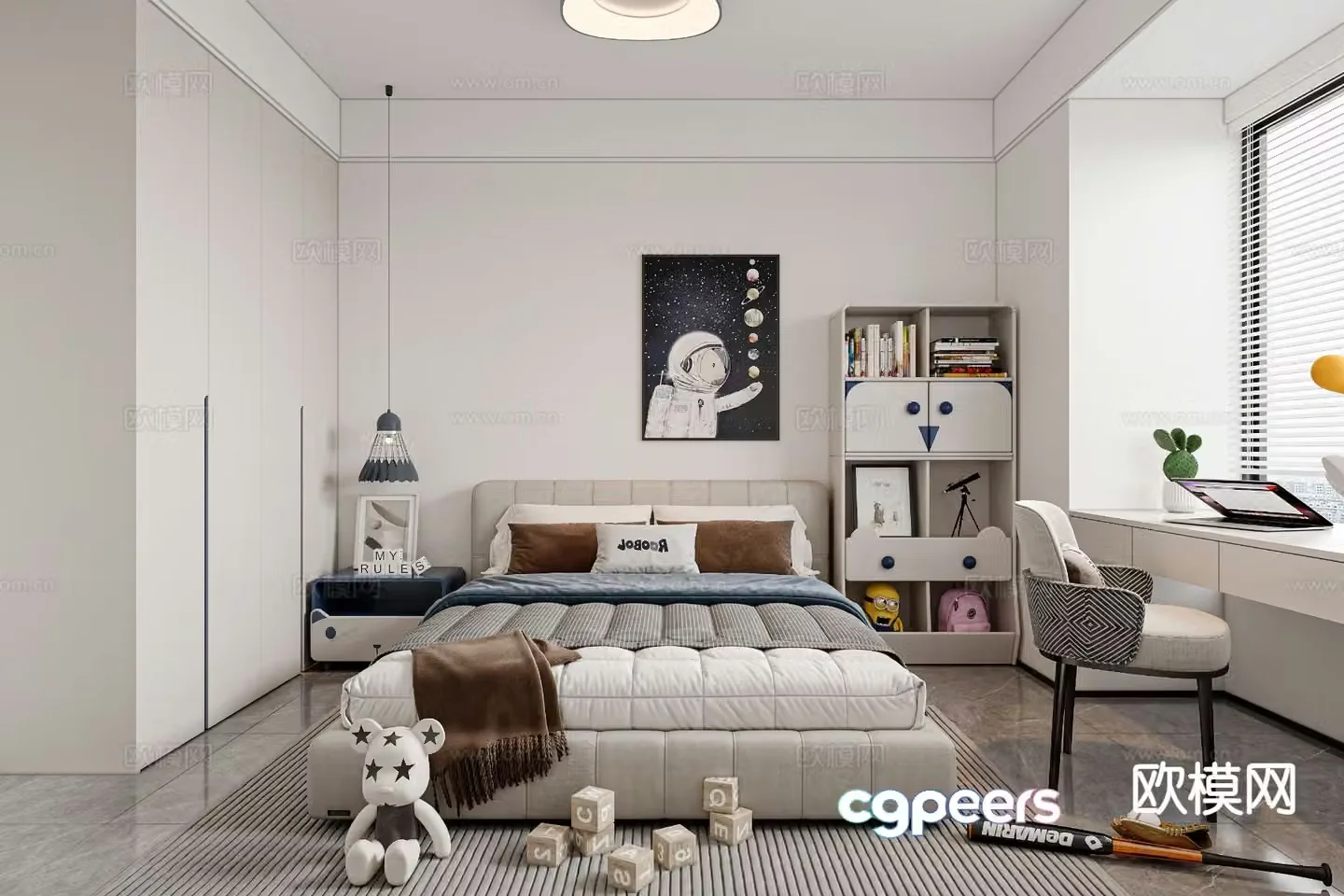 Modern children’s room 3d model