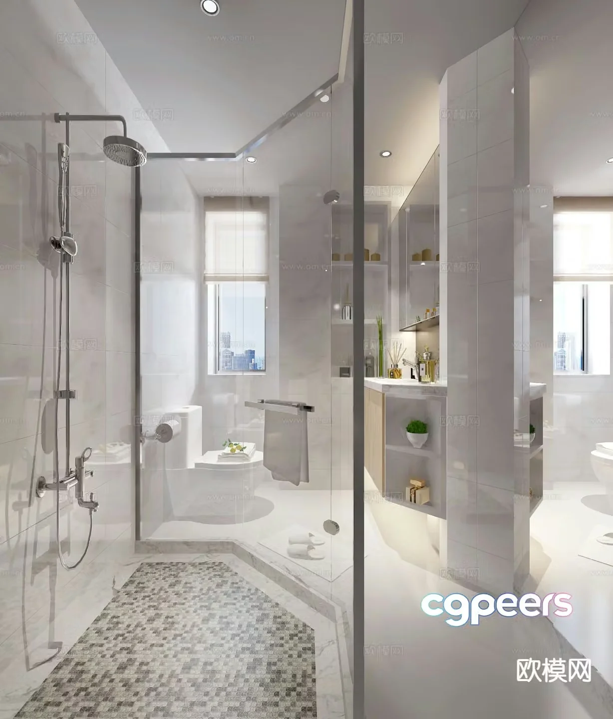 Modern bathroom bathroom 3d model