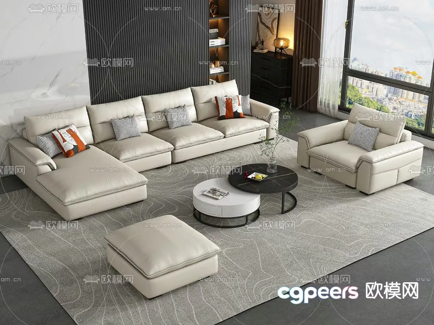 Modern modular sofa 3d model