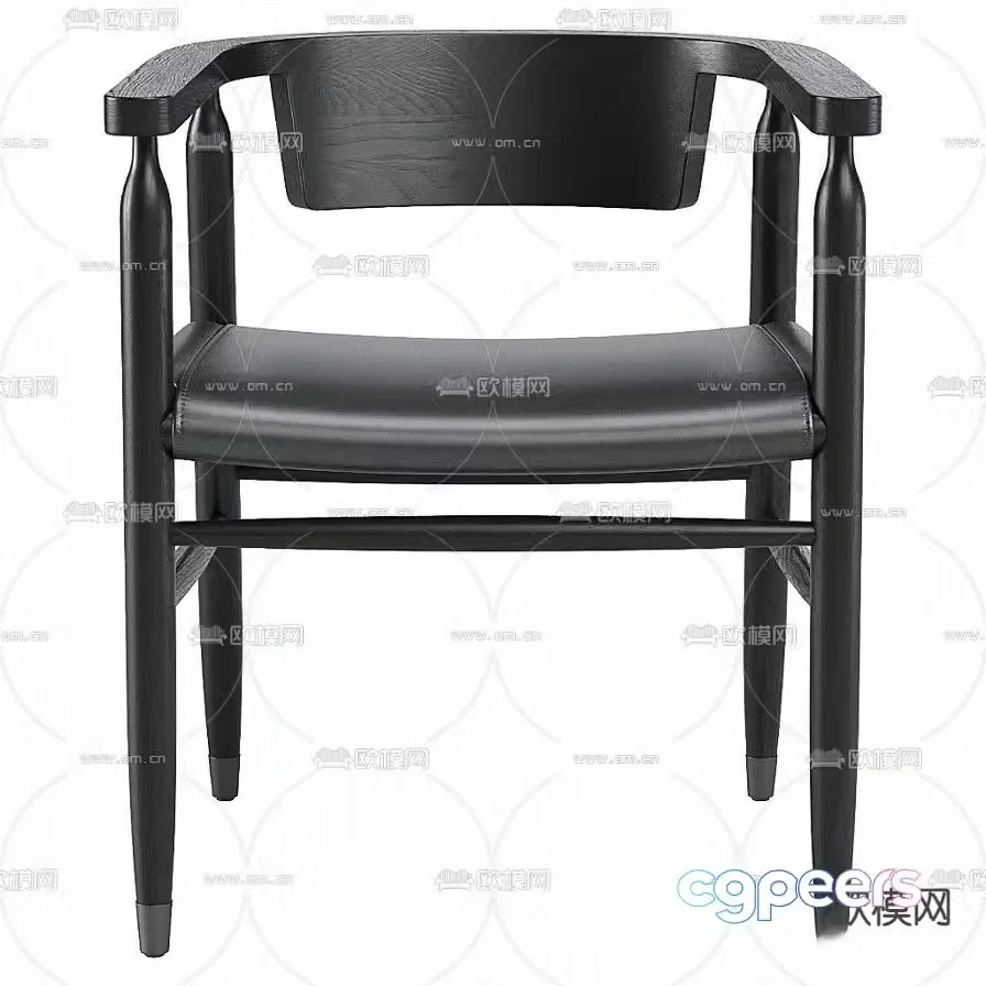 Doris SH solid wood chair dining chair armchair 3d model