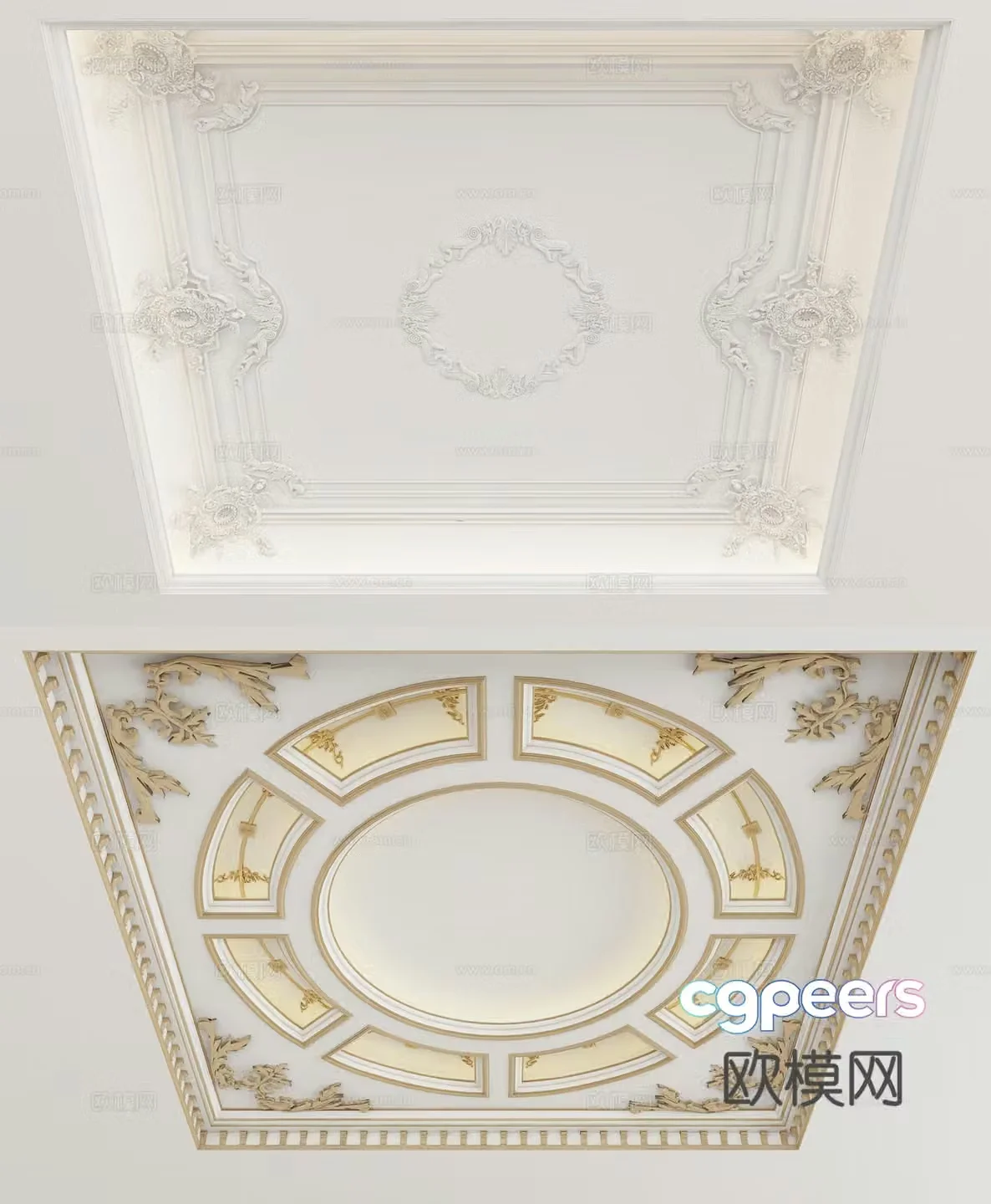 European style ceiling 3D model