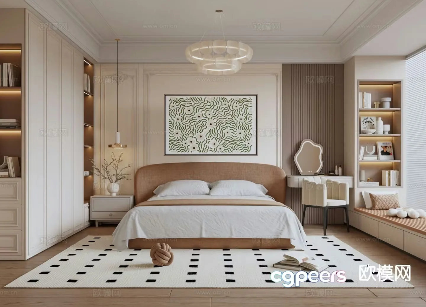 French bedroom master bedroom 3d model