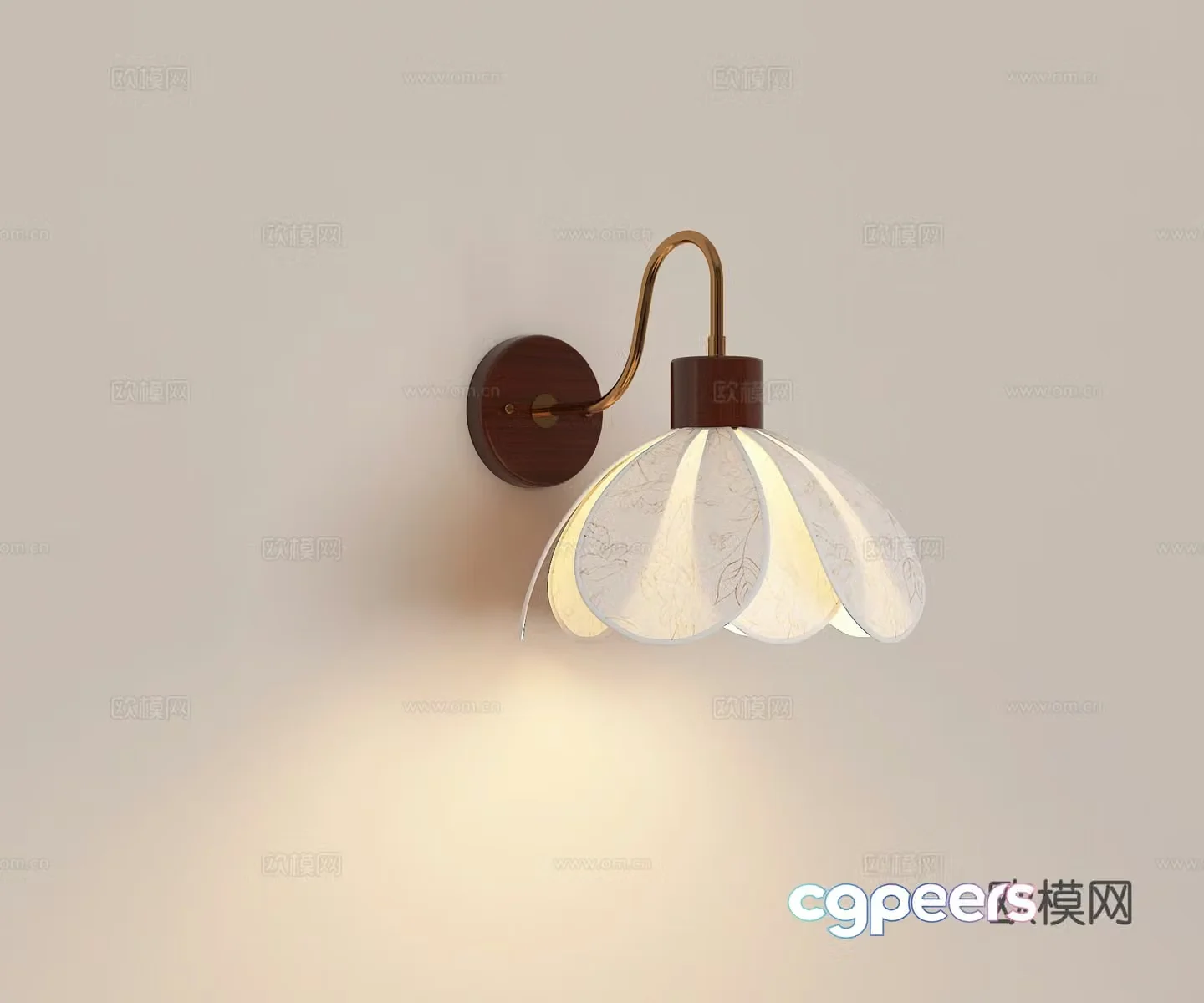 French retro medieval wall light 3d model