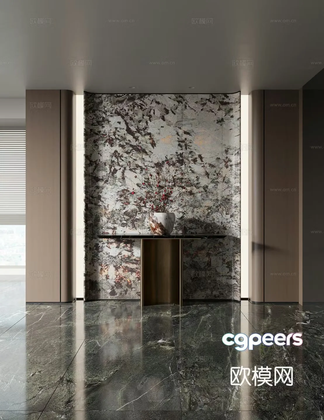 Modern art entrance 3d model