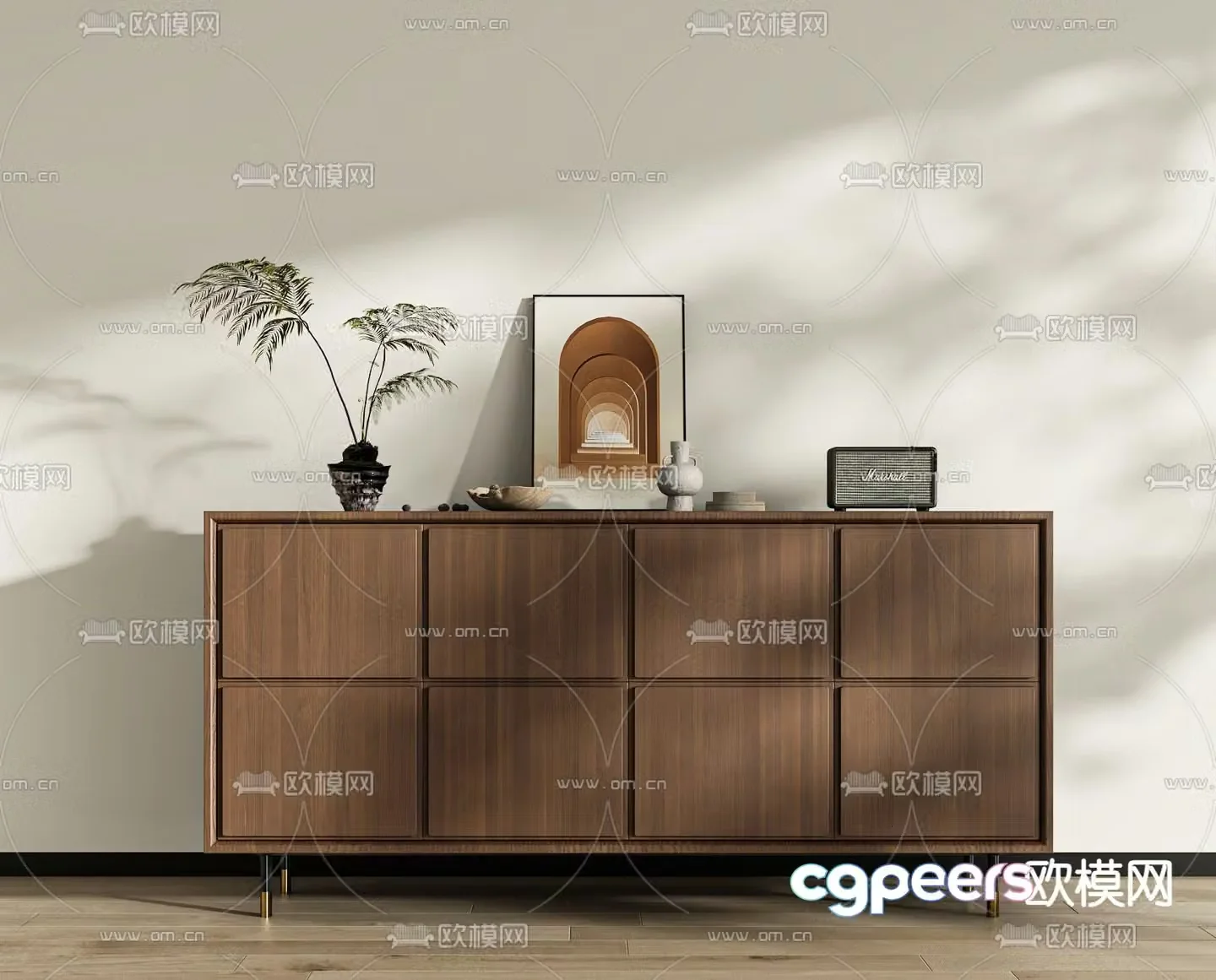 Medieval style entrance cabinet 3D model