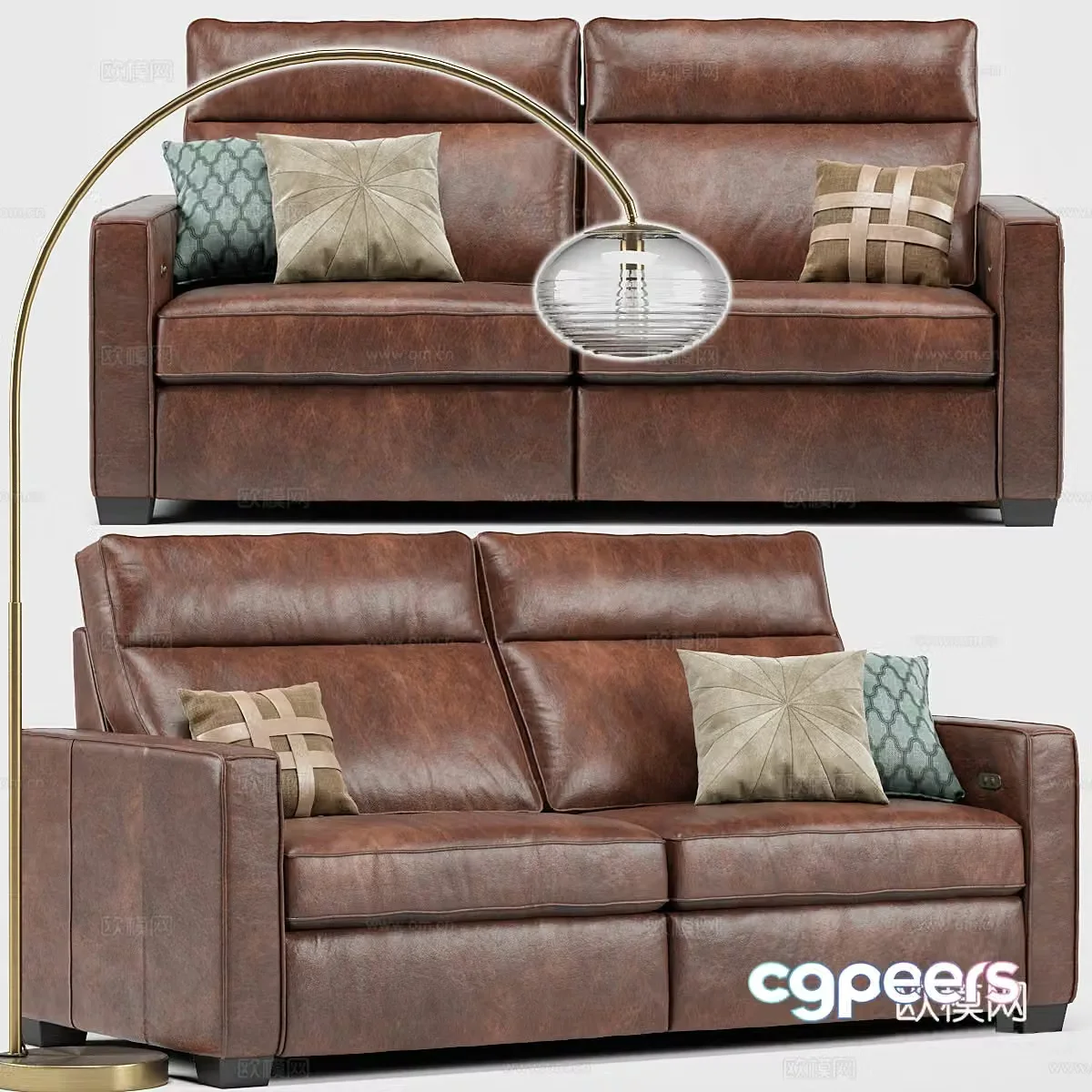 Double sofa 3d model