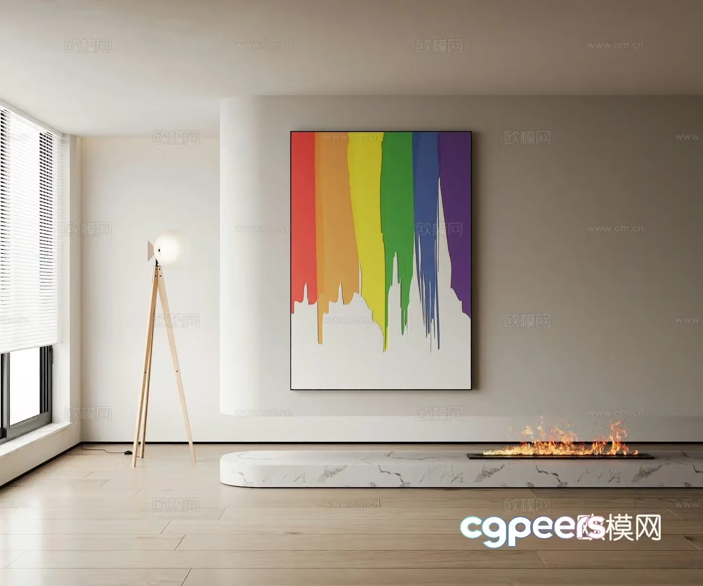 Modern decorative painting 3d model