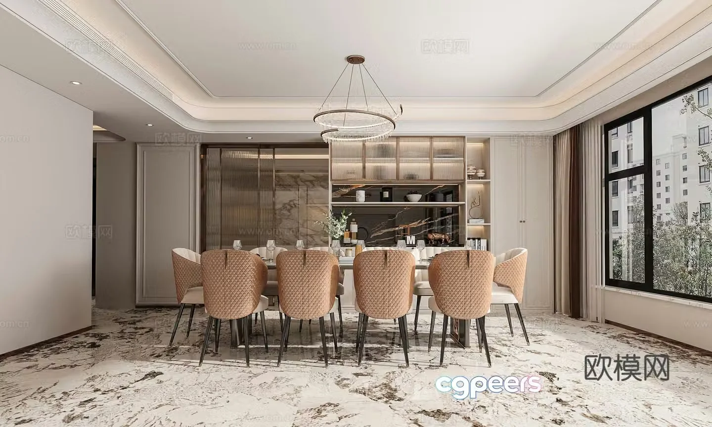 Modern restaurant 3d model