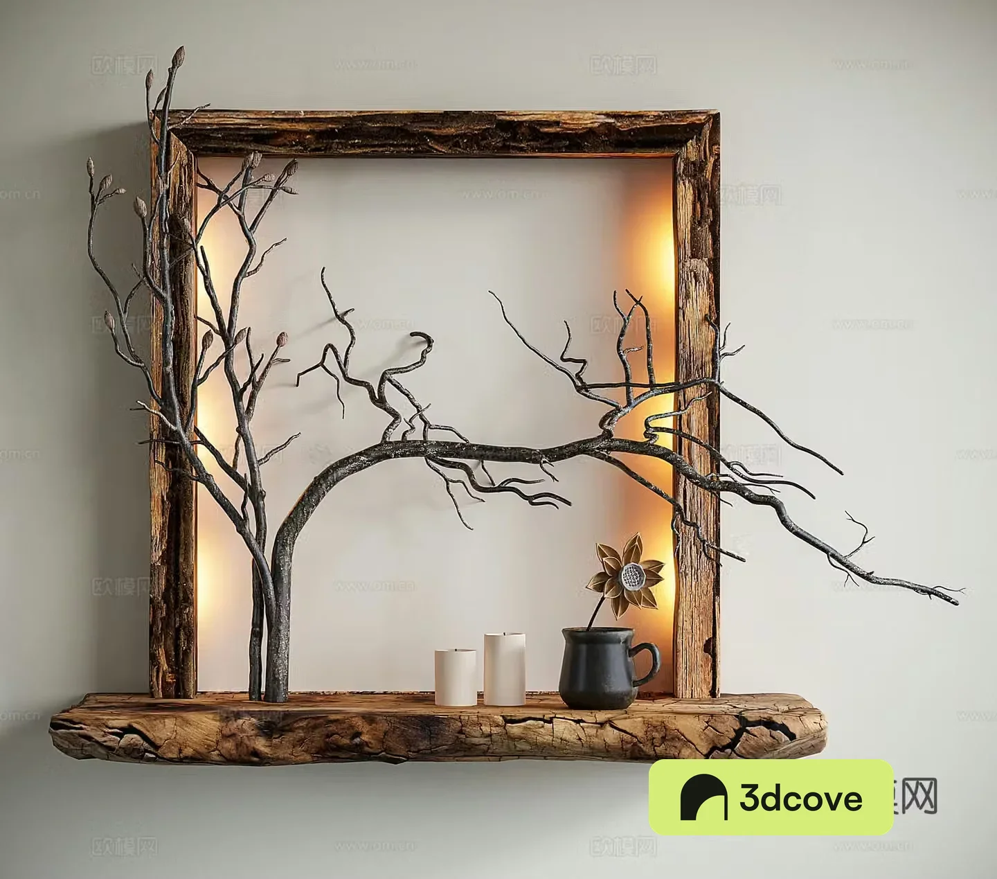 Wasabi wind decorative painting 3d model