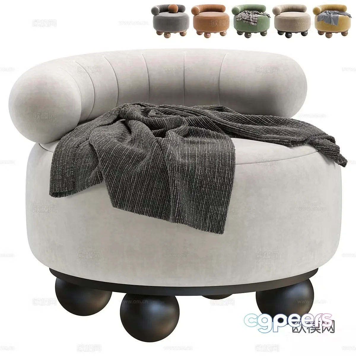 New Chinese style leisure sofa chair 3d model