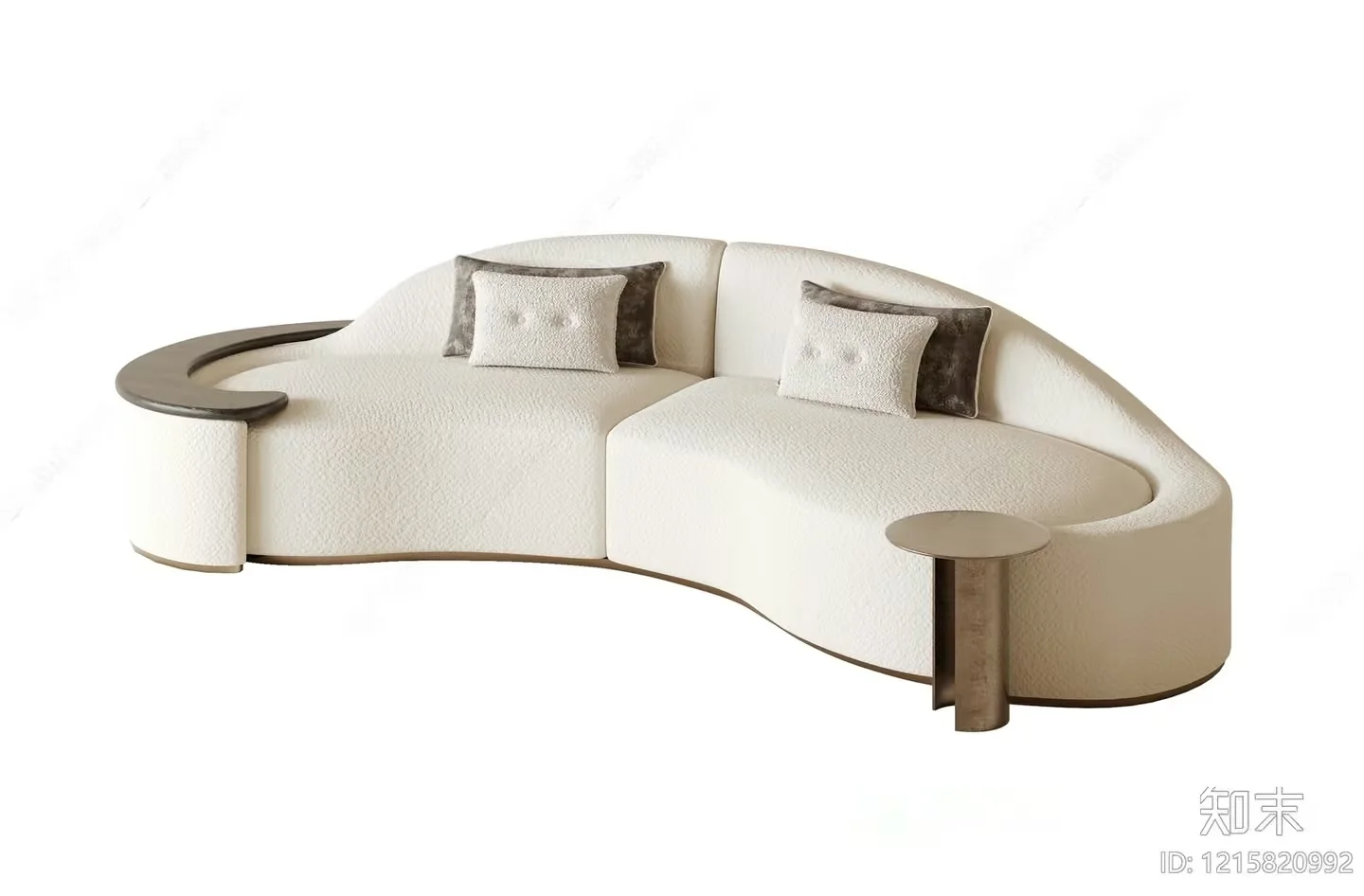 Modern White Sectional Sofa 3D Model – 13806 – CORONA Render