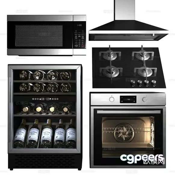 Modern Kitchen Appliances 3D Model – 5358 – VRAY Render