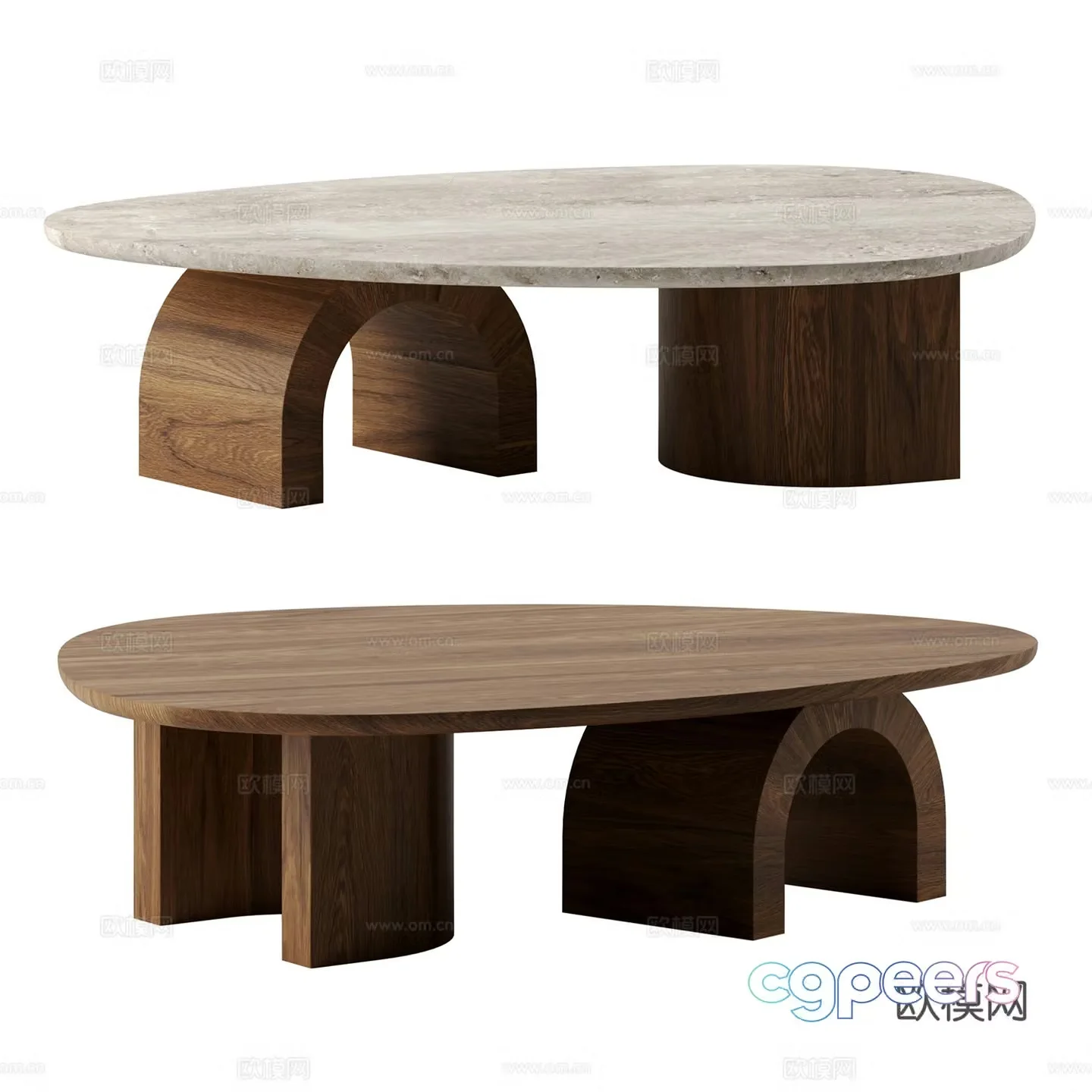 Medieval style coffee table 3D model
