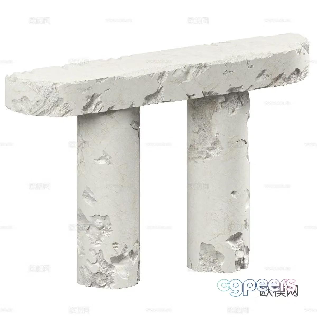 Modern Wasabi Stone End Scenery 3D Model
