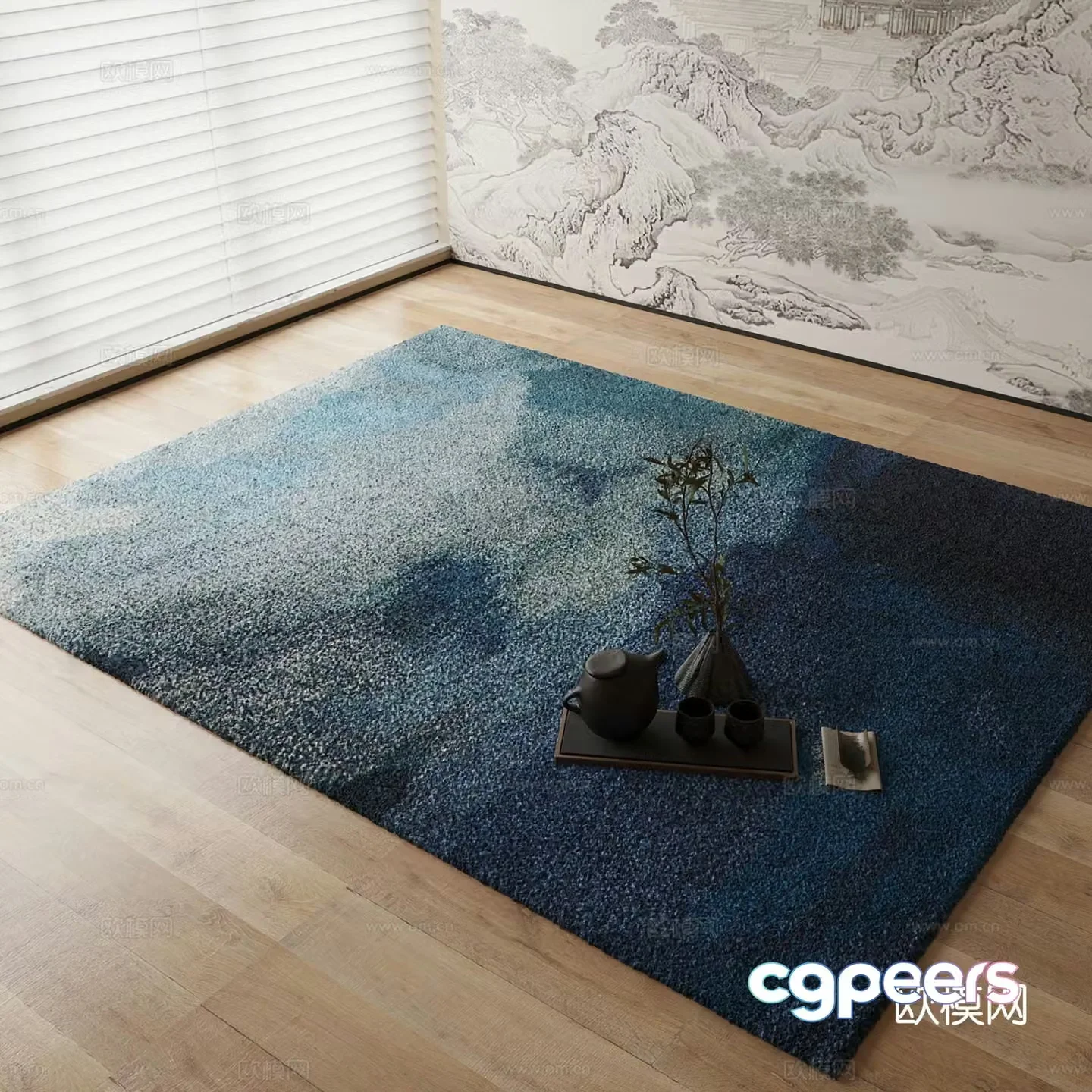 New Chinese carpet 3D model