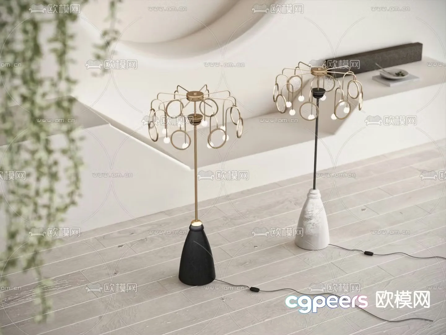 Light luxury floor lamp 3d model