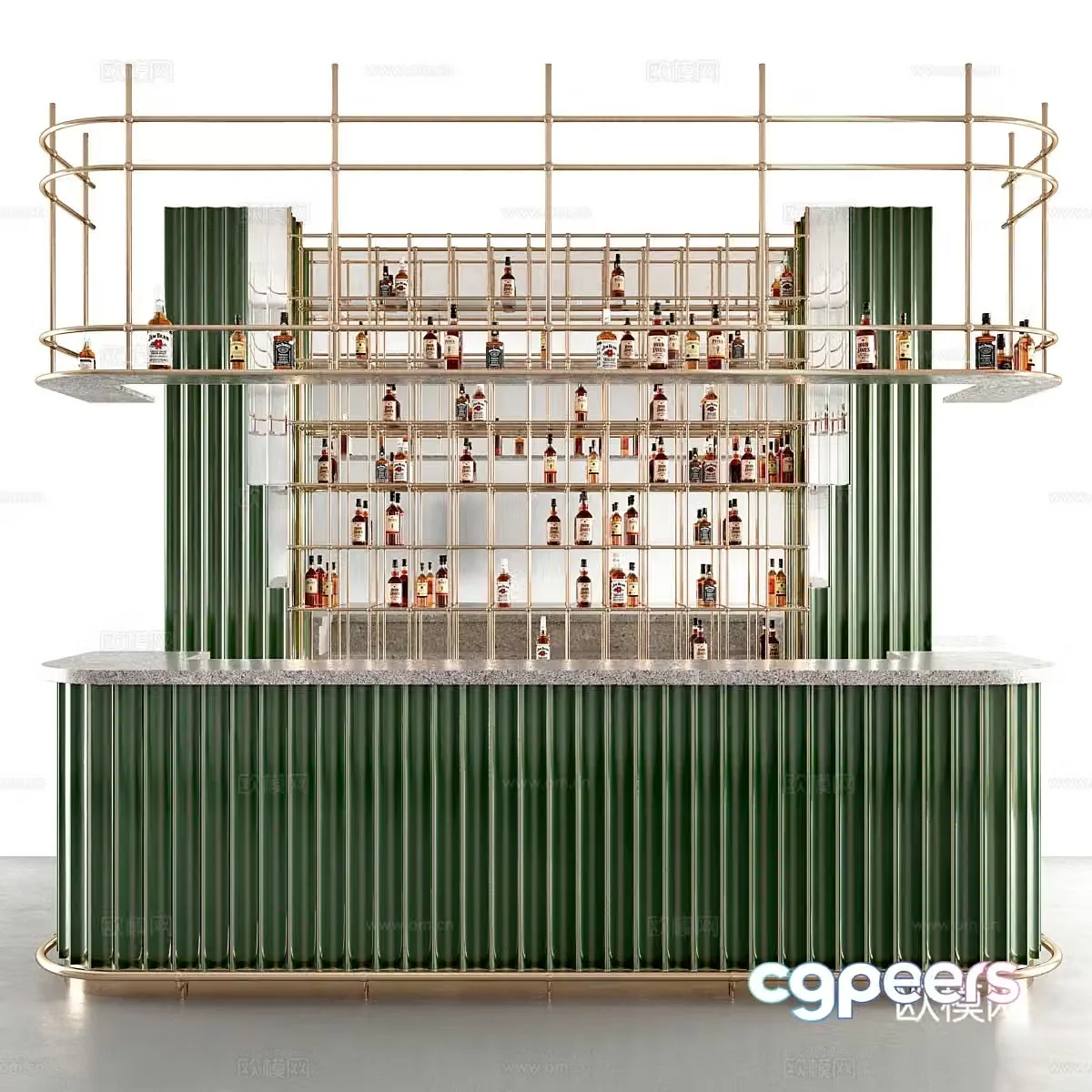 Modern light luxury bar bar 3D model