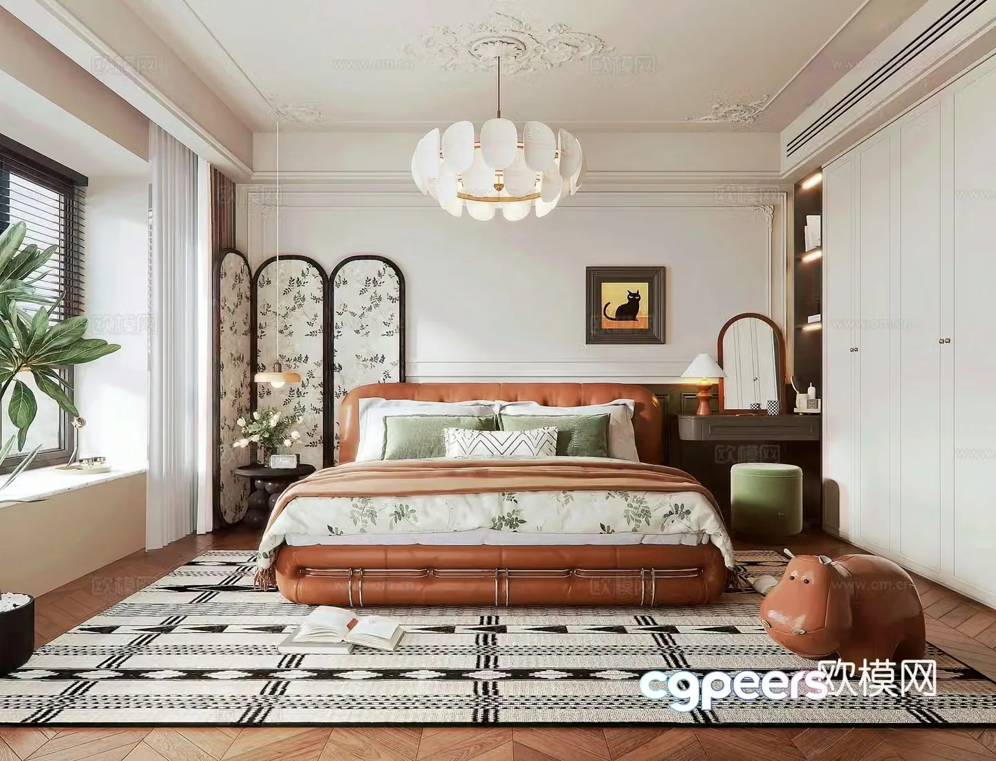 French bedroom master bedroom 3d model
