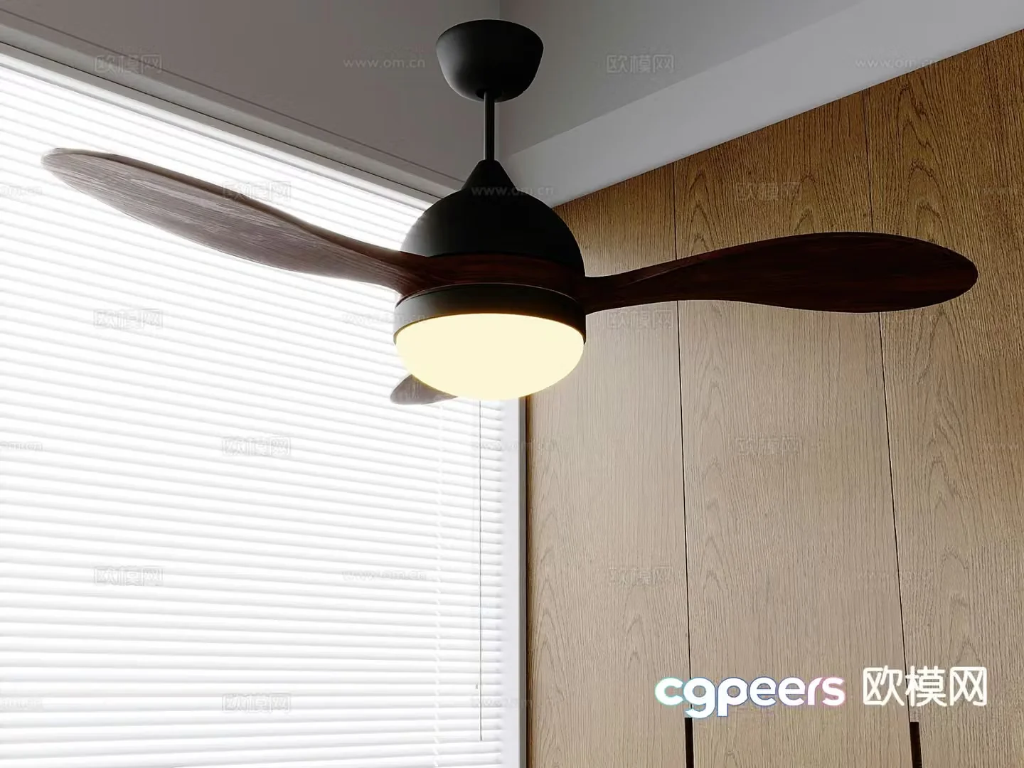 Medieval style ceiling fan lamp fan lamp 3d model