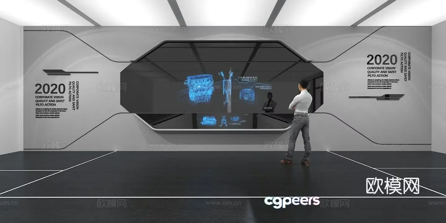 Cultural wall Corporate culture wall Display wall Classroom Exhibition hall Campus culture Corridor 3D model