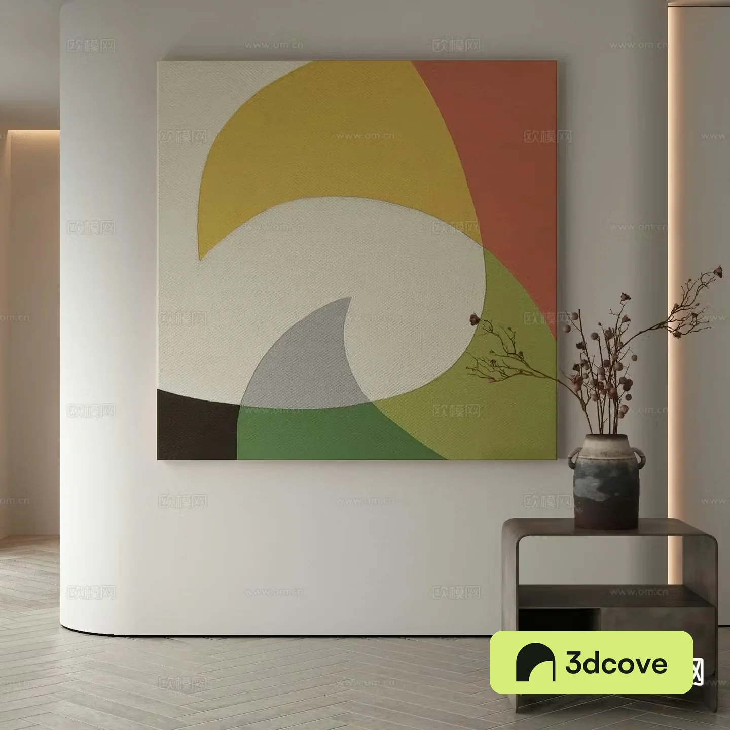 Modern decorative painting geometric hanging painting