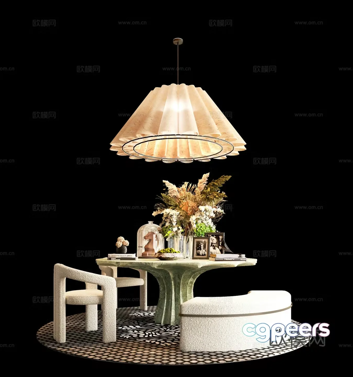 Modern ornament ornament vase chandelier 3d model