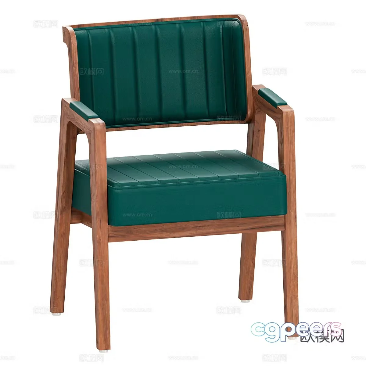 New Chinese style light luxury Norman black walnut armchair 3D model