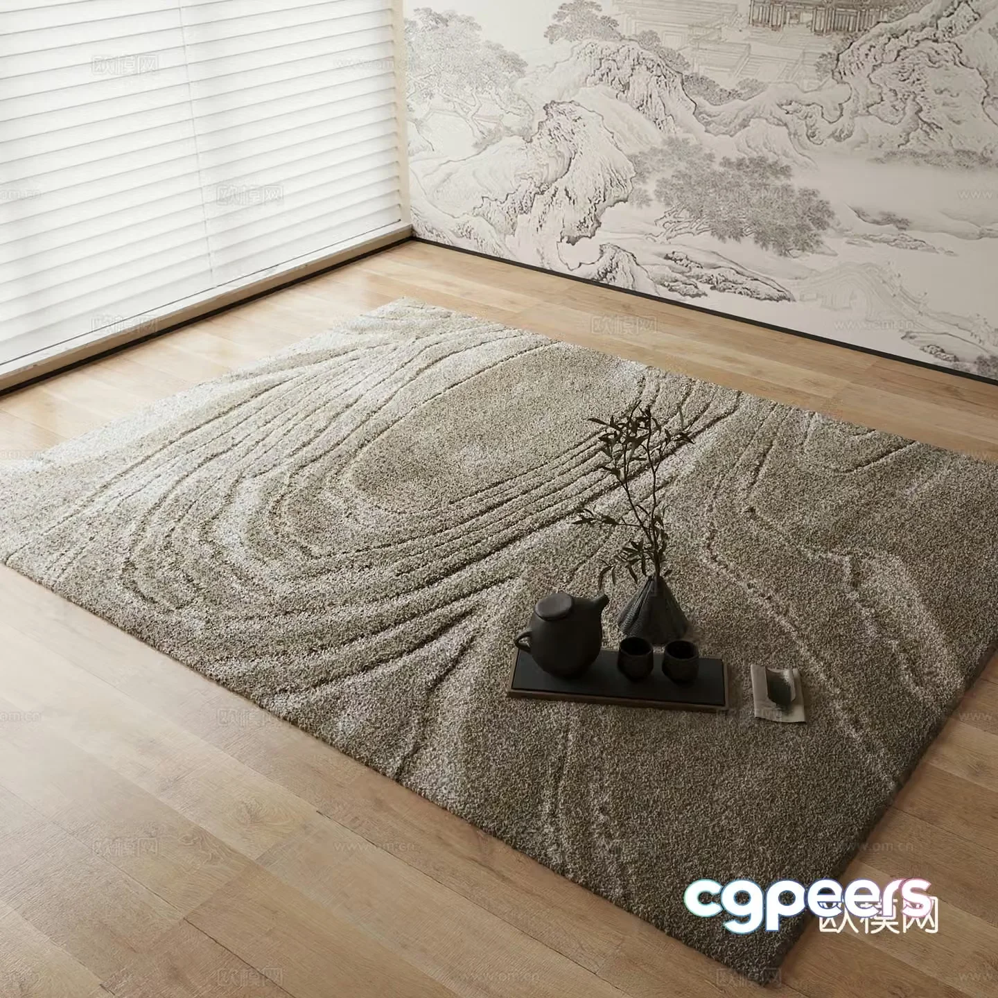 New Chinese carpet 3D model