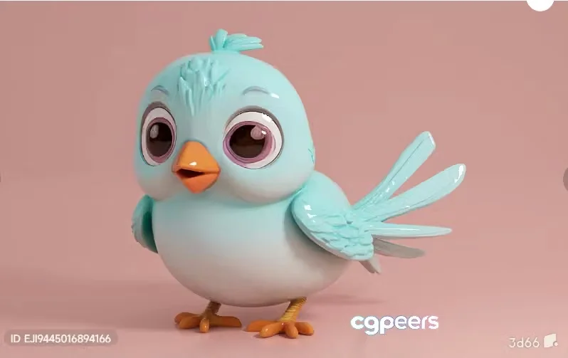 A Cartoon Bird 3D Model – 5291 – VRAY Render
