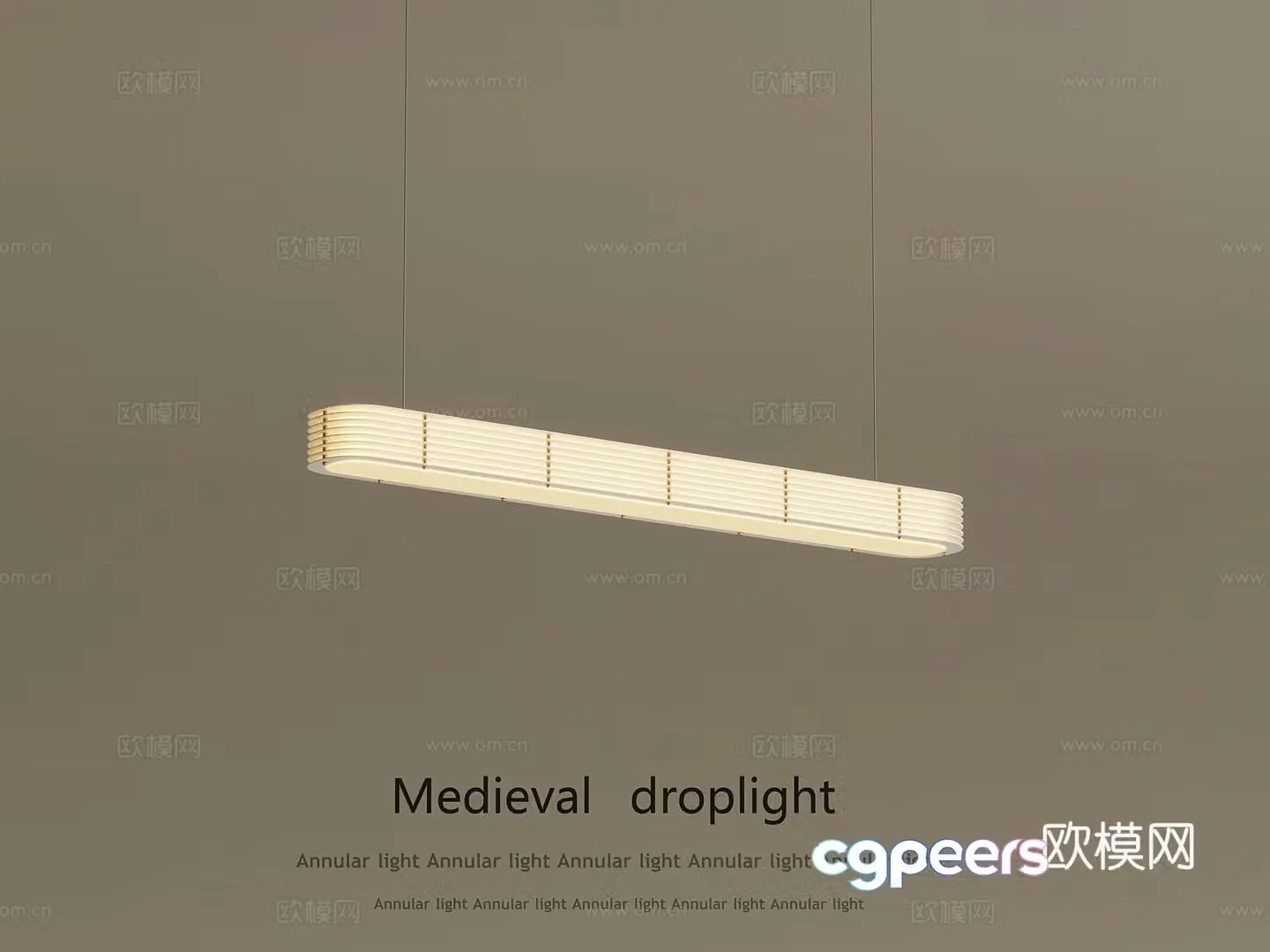 Long chandelier 3d model