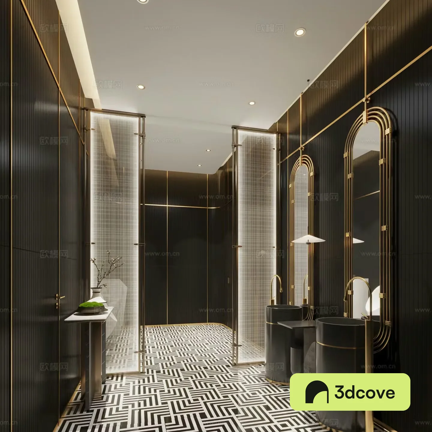 Modern public bathroom