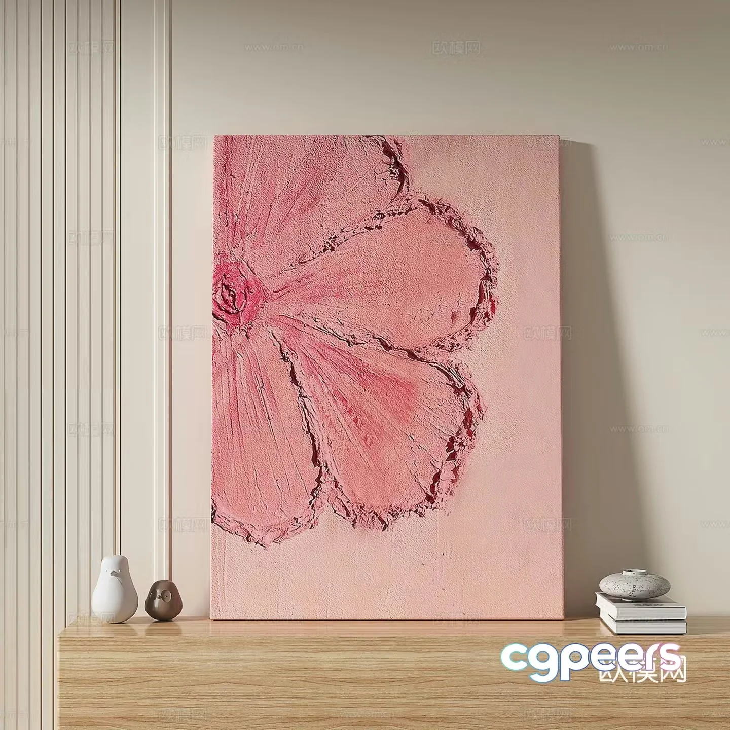 Modern simple light luxury wasabi decorative painting 3d model