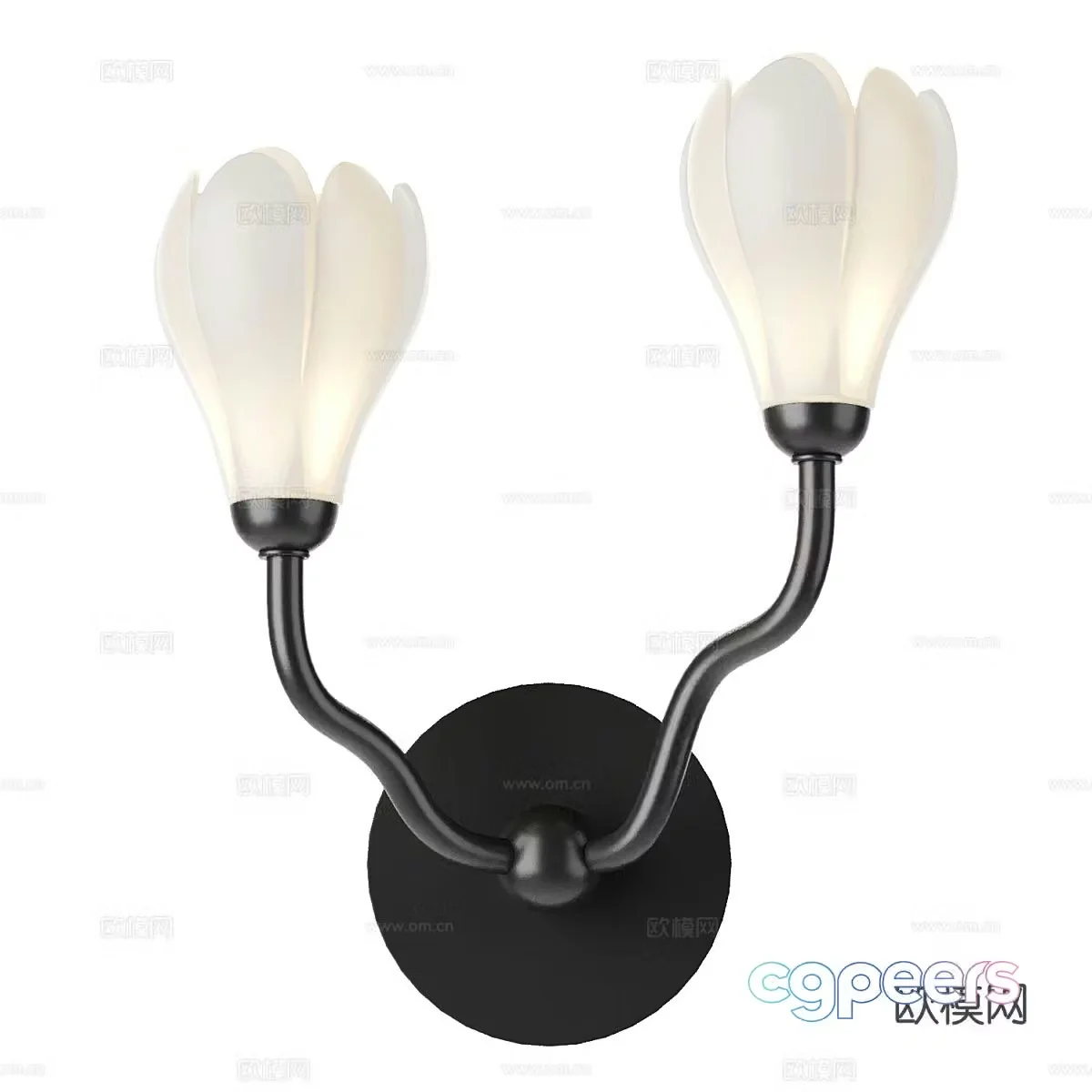 Modern petal wall lamp 3d model