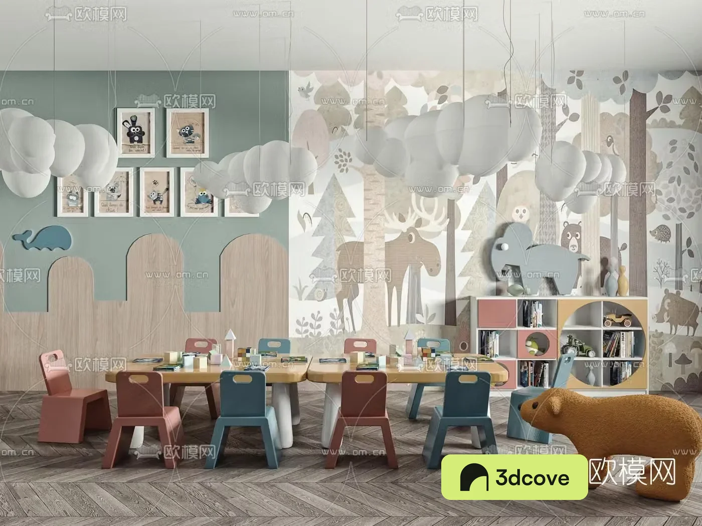 Modern children’s table and chair play set