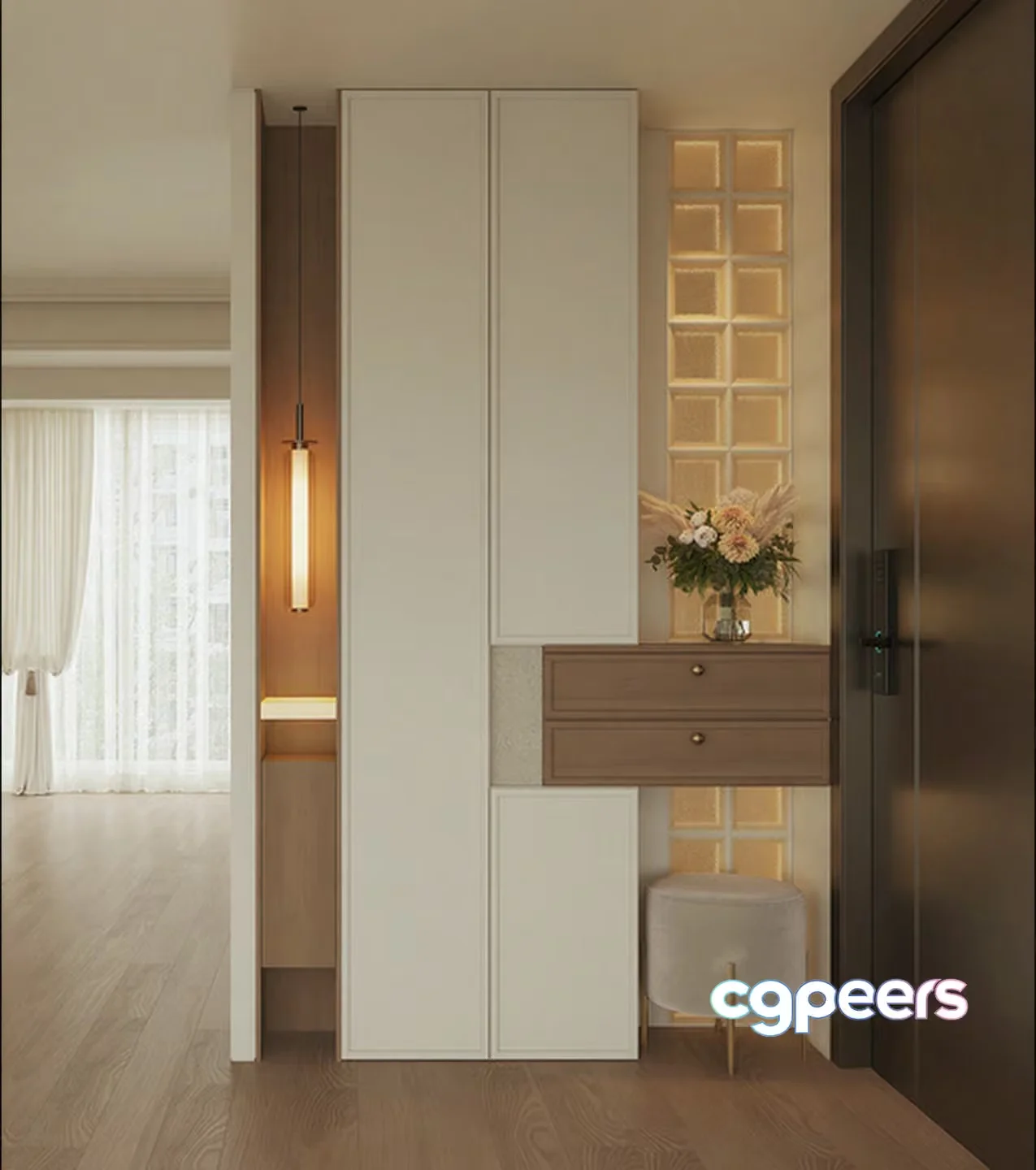 Modern Wall Cabinet 3D Model – 4611 – VRAY Render