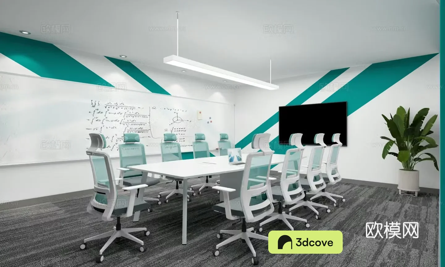 Modern negotiation room Conference room Discussion room Study room Waiting room Training room