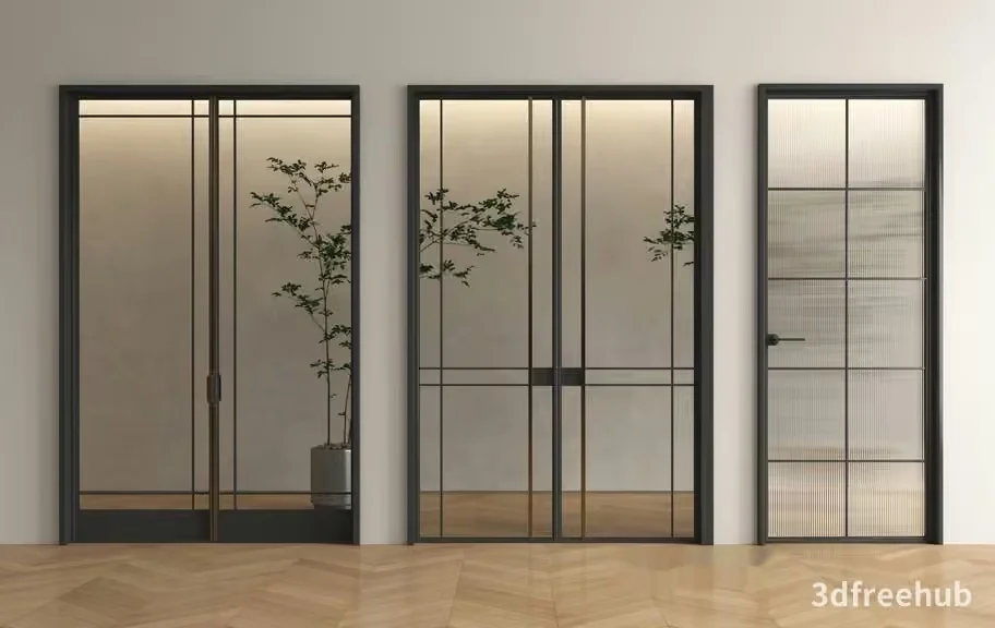 Modern Sliding Doors 3D Model – 22905 – VRAY Render