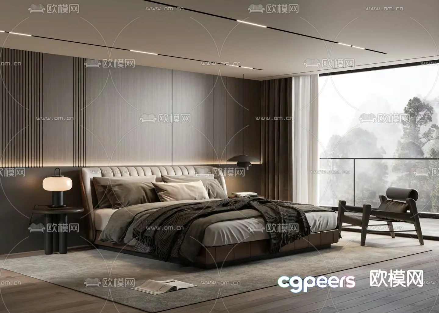 Italian bedroom master bedroom 3d model