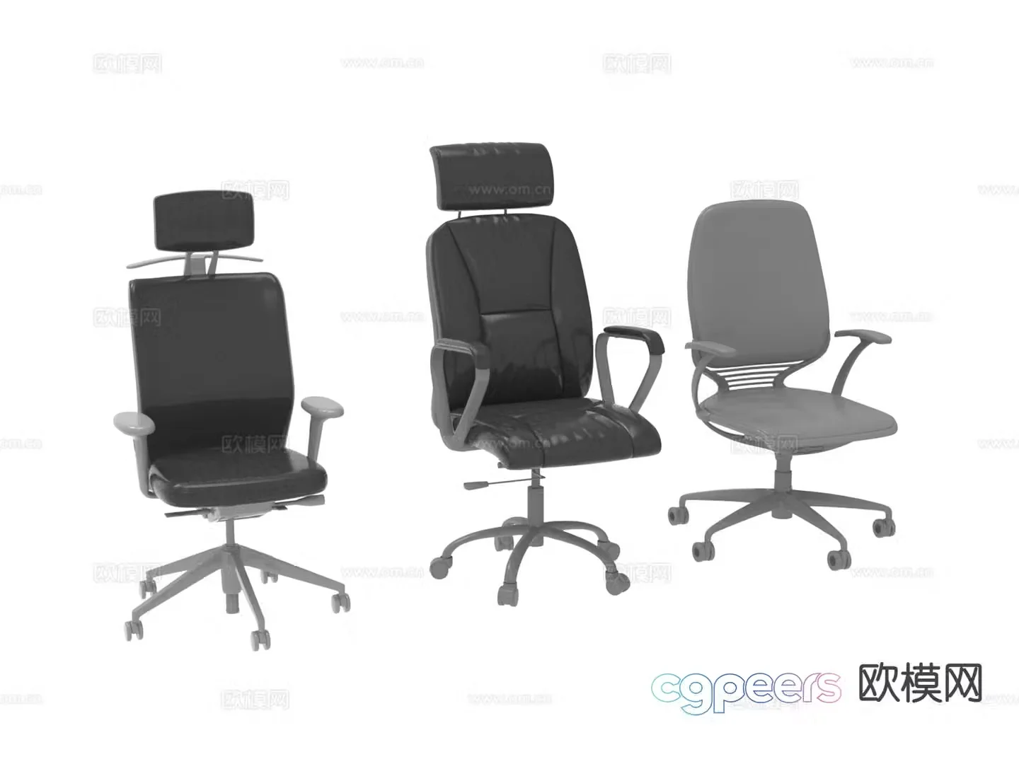 Modern office chair shift chair staff chair 3d model