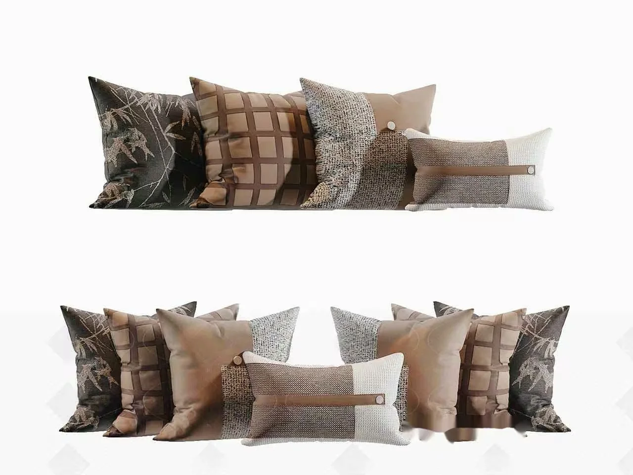 Decorative Throw Pillows 3D Model – 8696 – CORONA Render