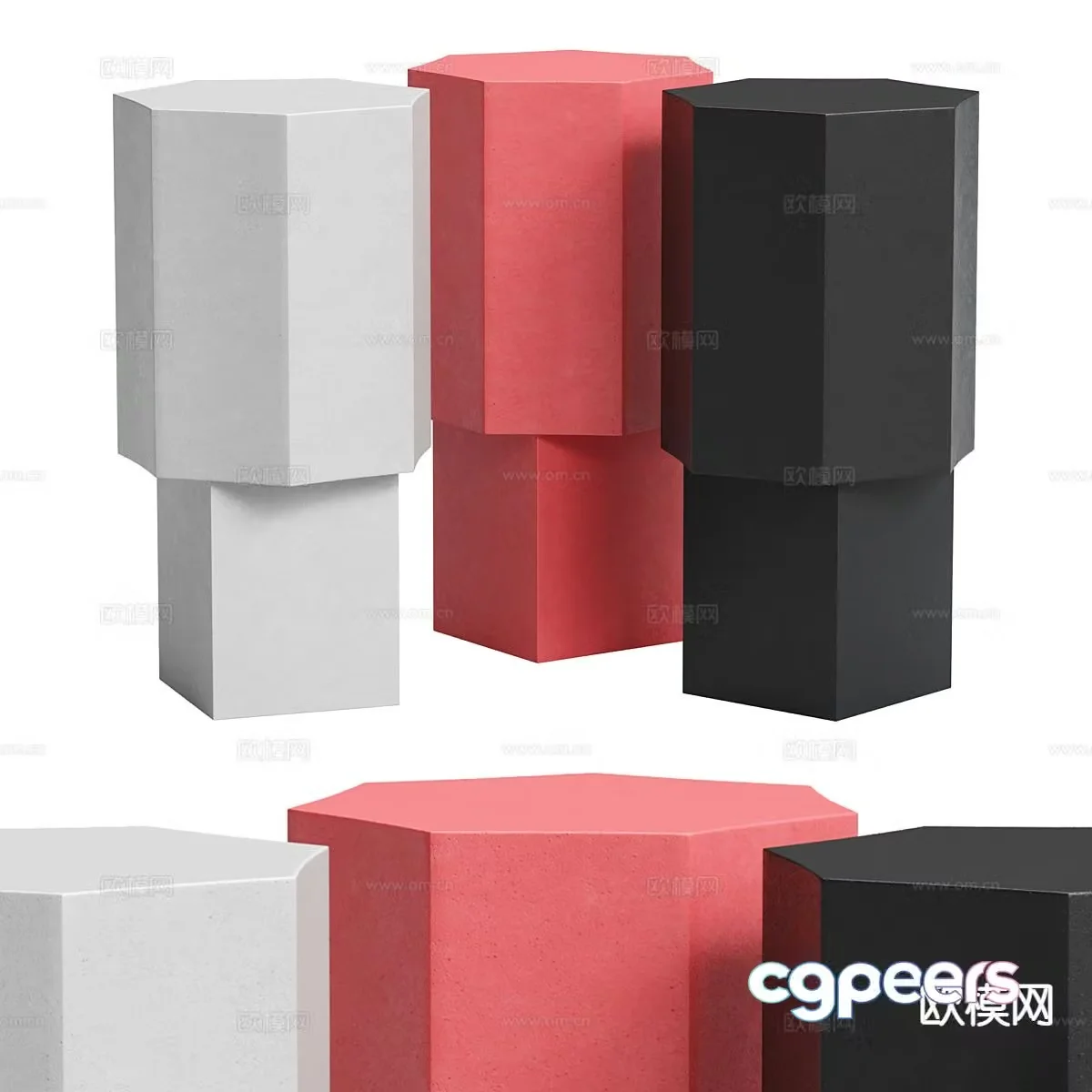 Italian corner table side table 3d model