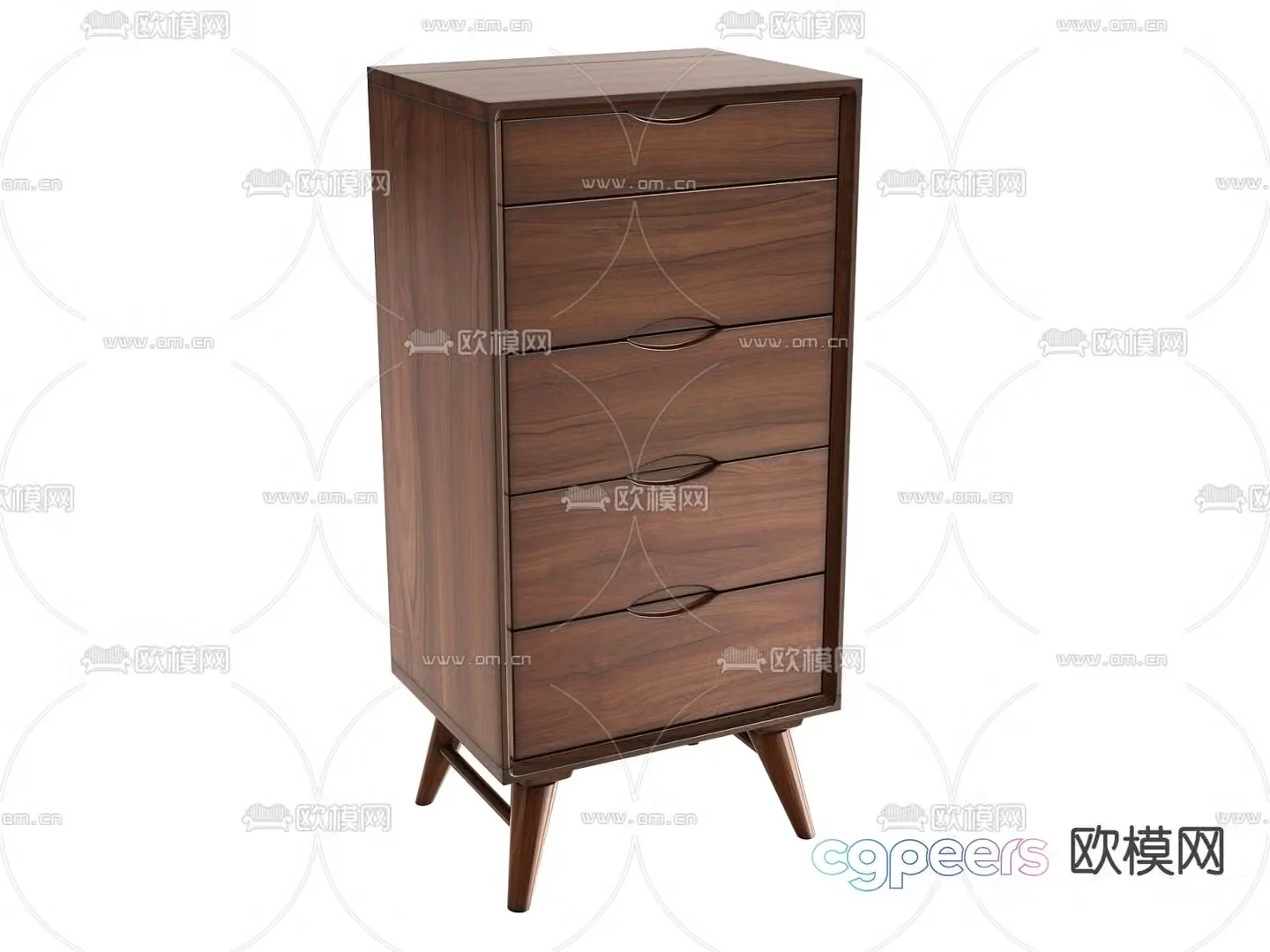 Solid wood cabinet side cabinet chest cabinet 3d model