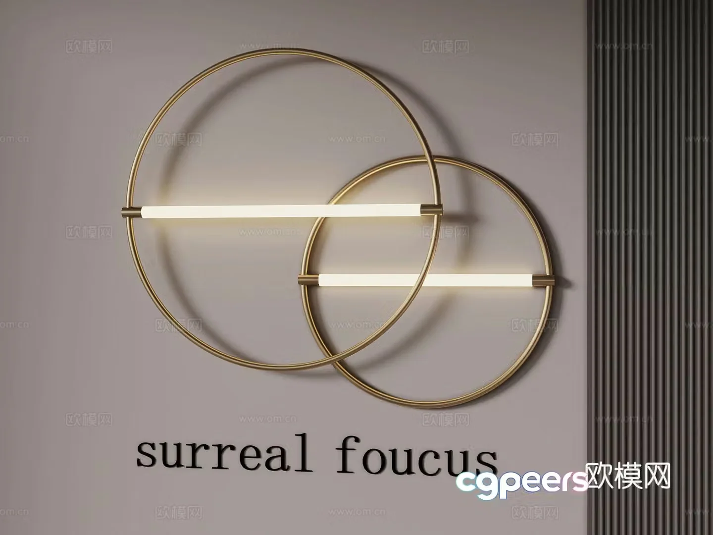 Modern art wall lamp metal wall lamp 3d model