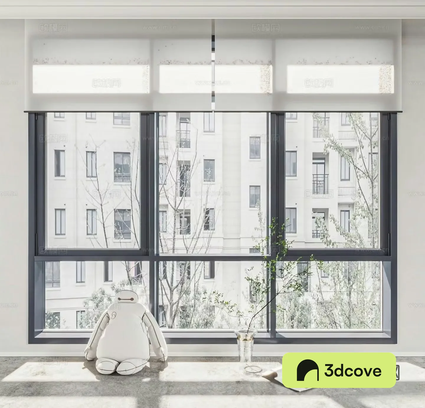 Modern window curtain bay window