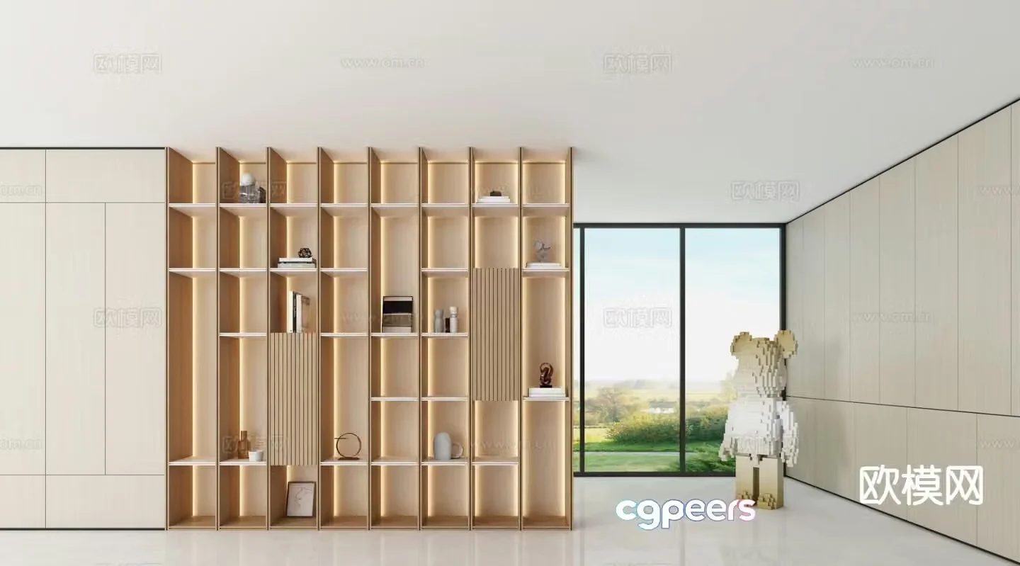 New Chinese style decorative cabinet 3D model