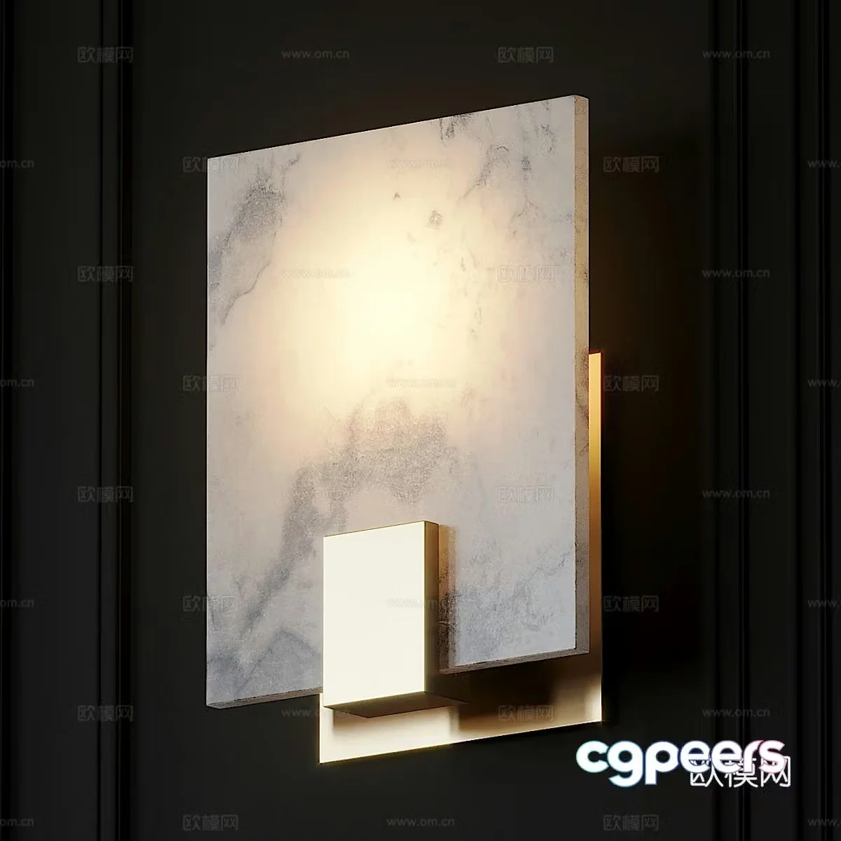 Marble Nordic Wall Light 3D Model