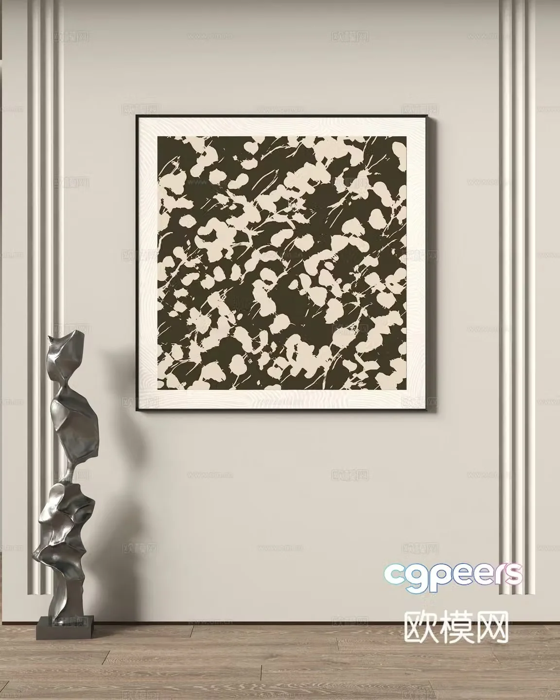Modern decorative hanging painting 3d model