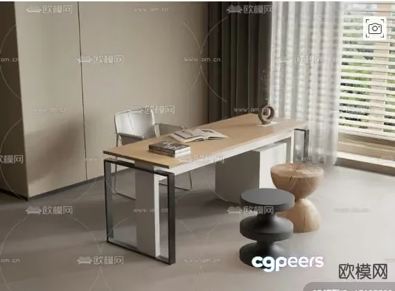 Modern Home Office 3D Model – 14942 – VRAY Render