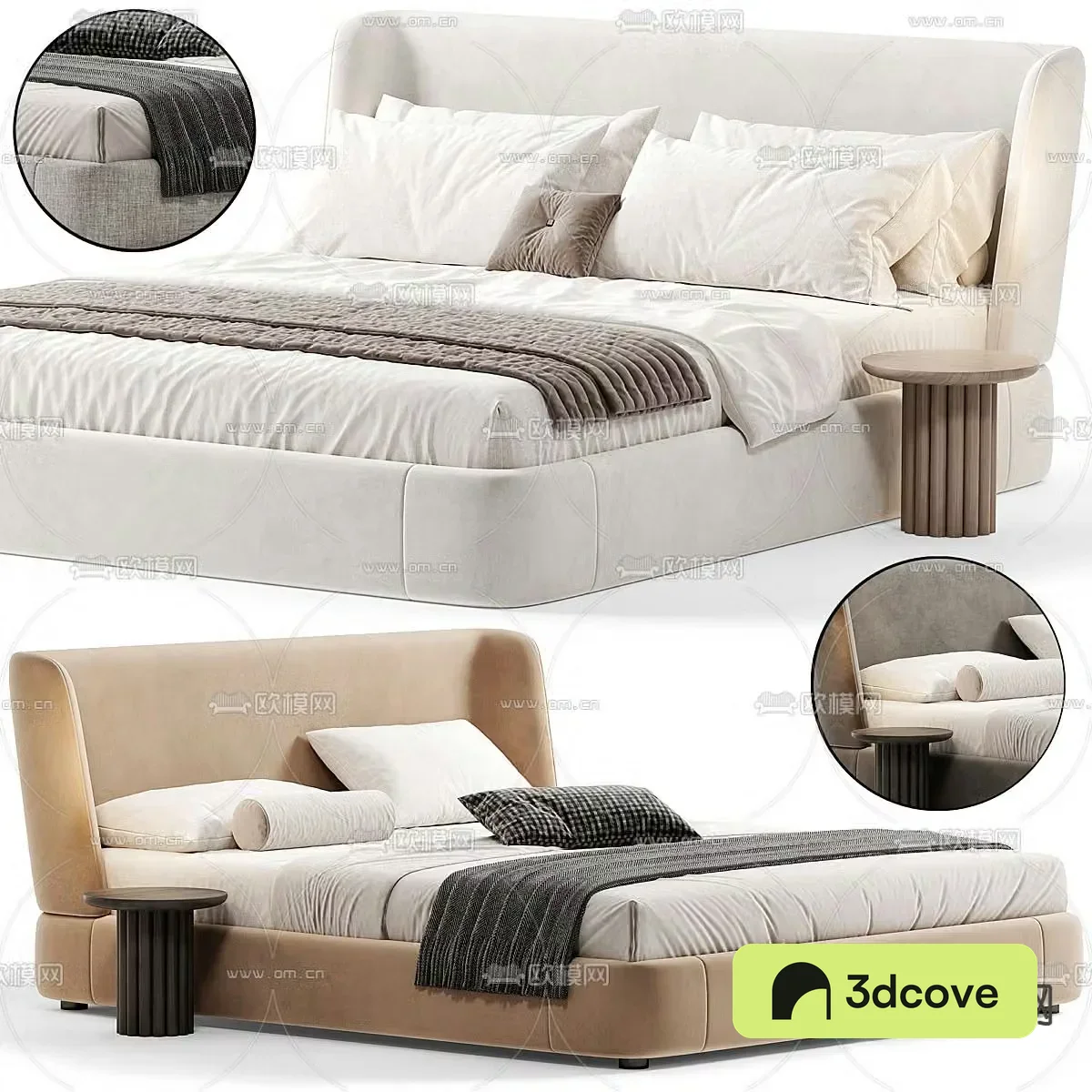 Modern double bed