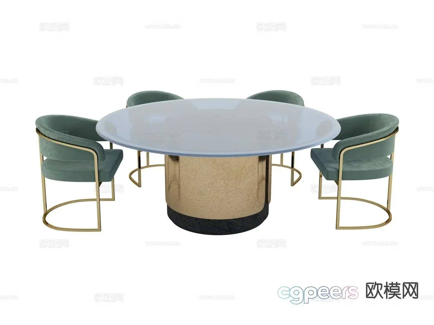 visionnaire italian dining table and chairs 3d model